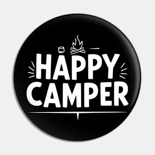 Happy Camper Hiking and Camping Pin