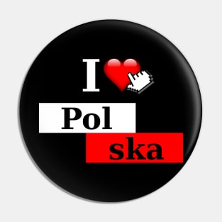 I Love Polska Pin