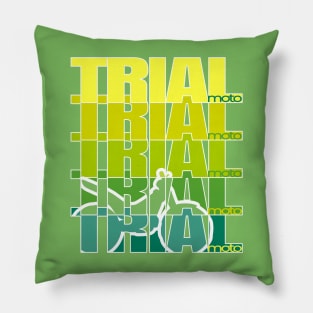 green yellow TRIAL Trialbike echo contour, Motorbike Sport Motorsports Pillow