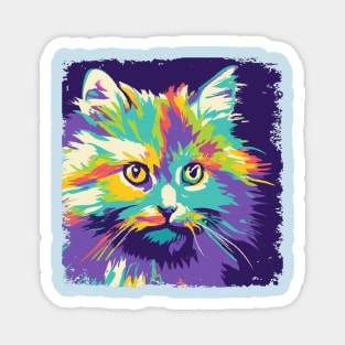 Siberian Cat Pop Art - Cat Lover Gift Magnet