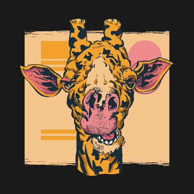 Funny Giraffe Illustration // Giraffe Lover by SLAG_Creative