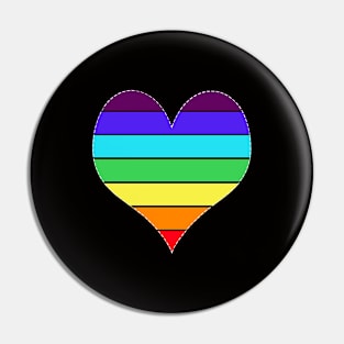 Rainbow Heart Pin