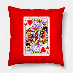 Leo King of Hearts (Grunged) Pillow