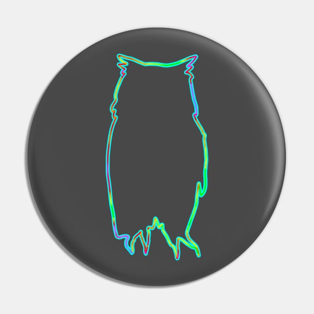 Neon owl Pin by Gavlart