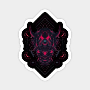 Oni head - Sacred Geometry Magnet