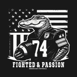 Crocodile American Football Vintage T-Shirt