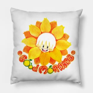 good morning sun flowers boys Pillow