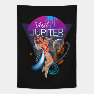 Midcentury space color Tapestry