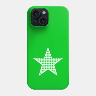 Green and White Gingham Star Phone Case