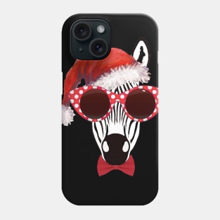 Zebra face christmas humor sweater Phone Case