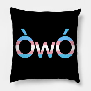 ÒwÓ Transgender Pride angry owo furry shirt Pillow