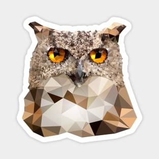 Polygonal Geometric owl Magnet