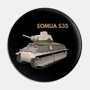 SOMUA S35 WW2 French Tank Pin