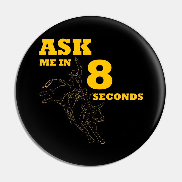 Bull Riding Cowboy Pin by maxcode