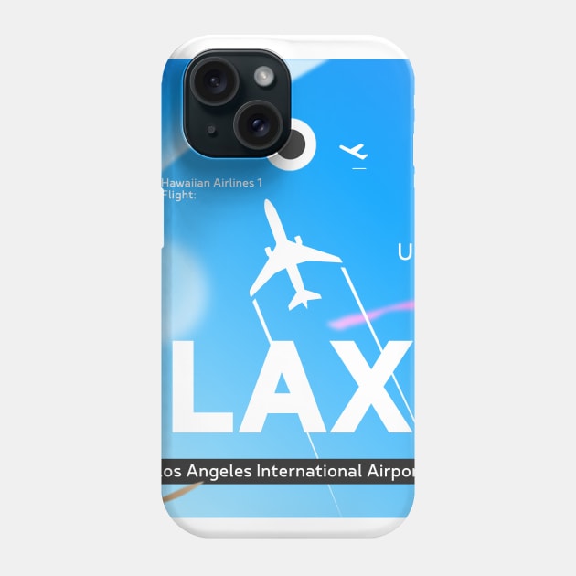 LAX Los Angeles airport Phone Case by Woohoo