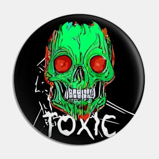 Toxic - Skull Pin