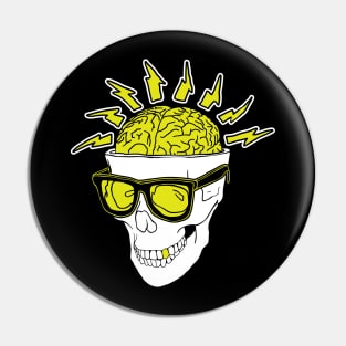 Radical 80s Skull Retro Pin