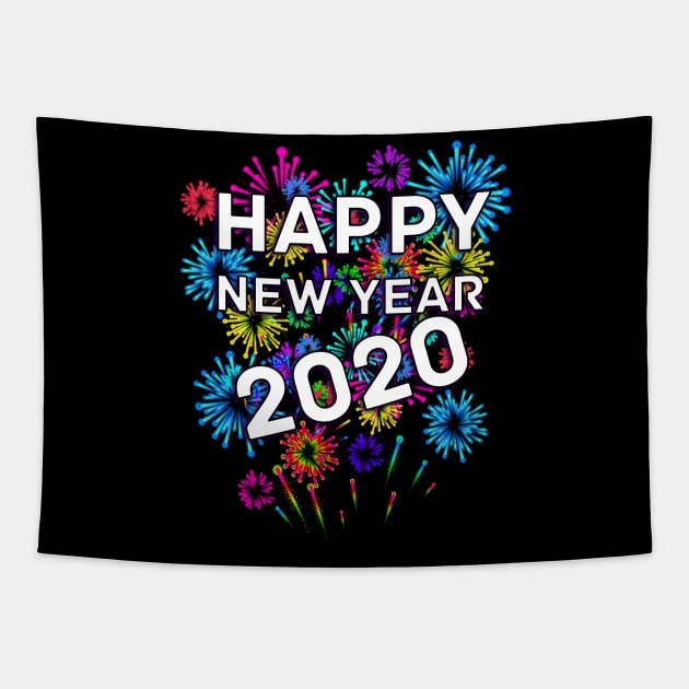 Happy New Year 2020 Tapestry by letnothingstopyou