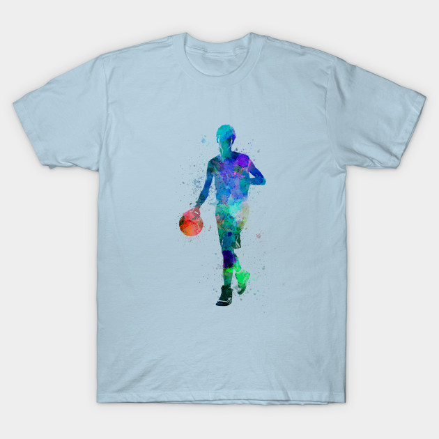 Discover Basketball player in watercolor - Basketball - T-Shirt