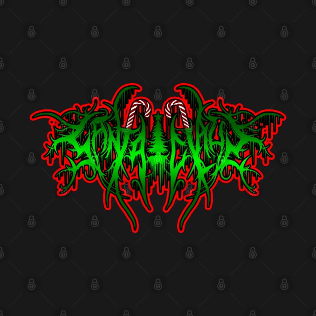 Santa Claus black metal design (green) by Tmontijo