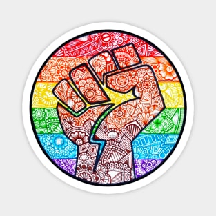 Raised Fist for Black Pride Magnet