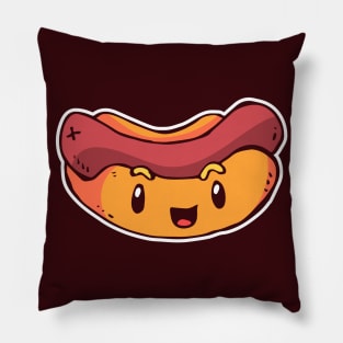 Kawaii Hot Dog Cartoon Pillow