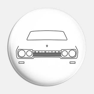 Reliant Scimitar classic car outline graphic (black) Pin