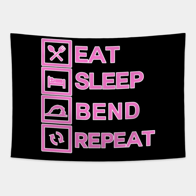 Acrobat Shirt | Eat Sleep Bend Repeat Exercise Training Tapestry by TellingTales