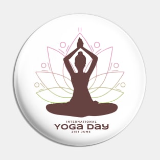 Yoga Serenity: Celebrating Yoga Day Pin