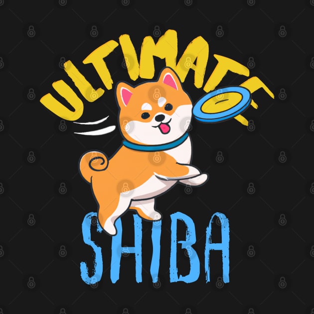 Ultimate Shiba, Cute Kawaii Shiba Inu, Ultimate Frisbee by maxdax