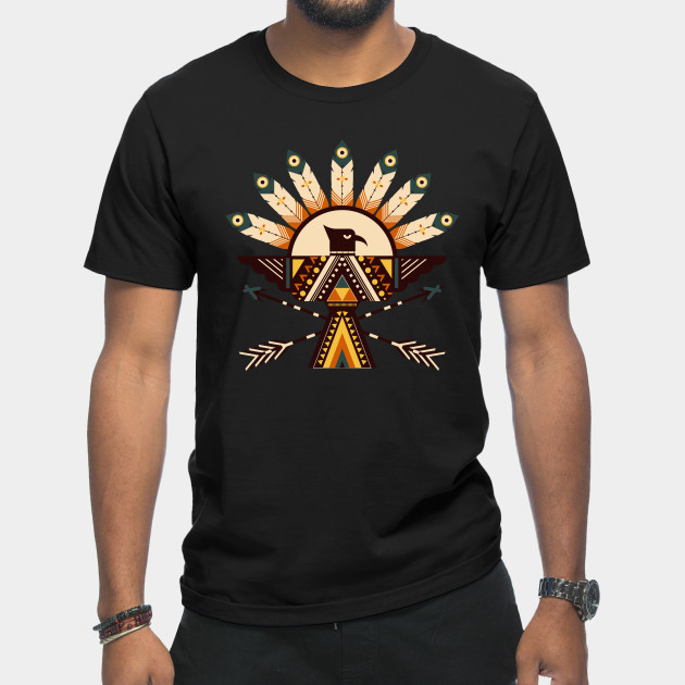 Discover American Indian Eagle Design - Eagle - T-Shirt
