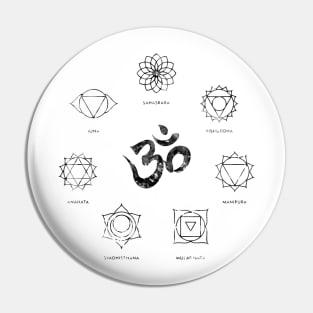 Set of chakra yoga symbols Pin