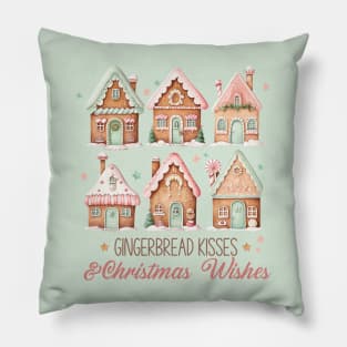 Gingerbread Kisses and Christmas Wishes Pillow