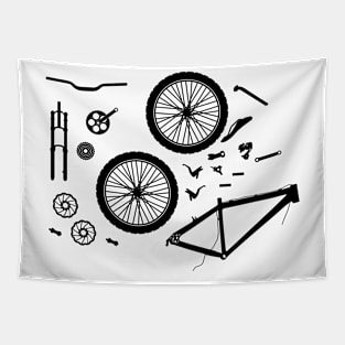 Bike Parts Tapestry