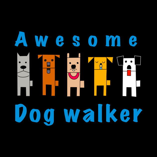 Awesome dogwalker by Suzy Shackleton felt artist & illustrator