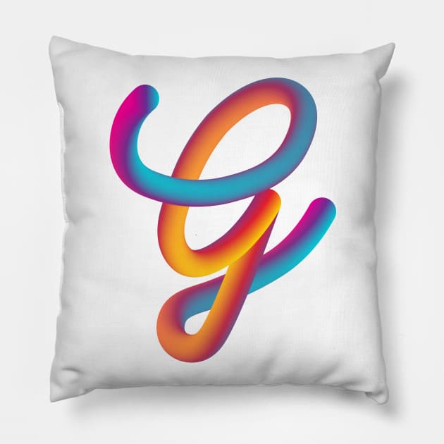 Curly G Pillow by MplusC