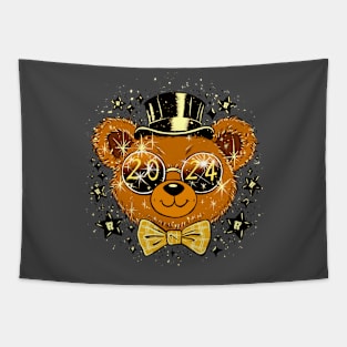 Happy New Bear! Gold Variant Tapestry