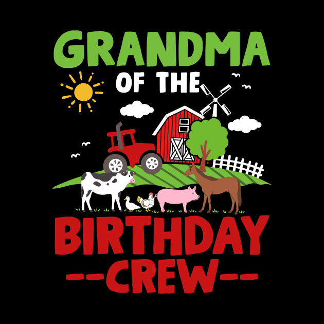 Grandma Farm Animals Tractor Birthday by CreativeGiftShop