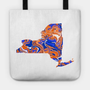 Orange and Blue tie dye NY Tote