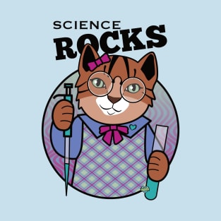 Science Rocks Tiger Cat Girl T-Shirt