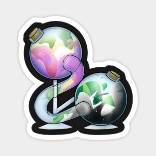 Genderfae And Aromantic Pride Potion Magnet