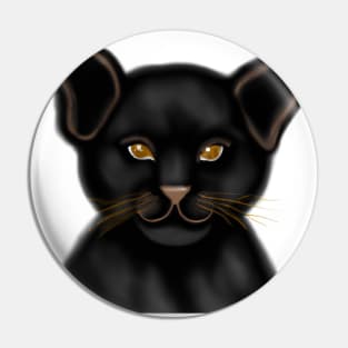 Cute Black Panther Drawing Pin