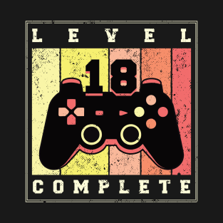 Level 18 Complete, 18th Birthday Gamer Gift T-Shirt