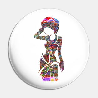 Proud African Woman, Afro Woman Tshirt Pin