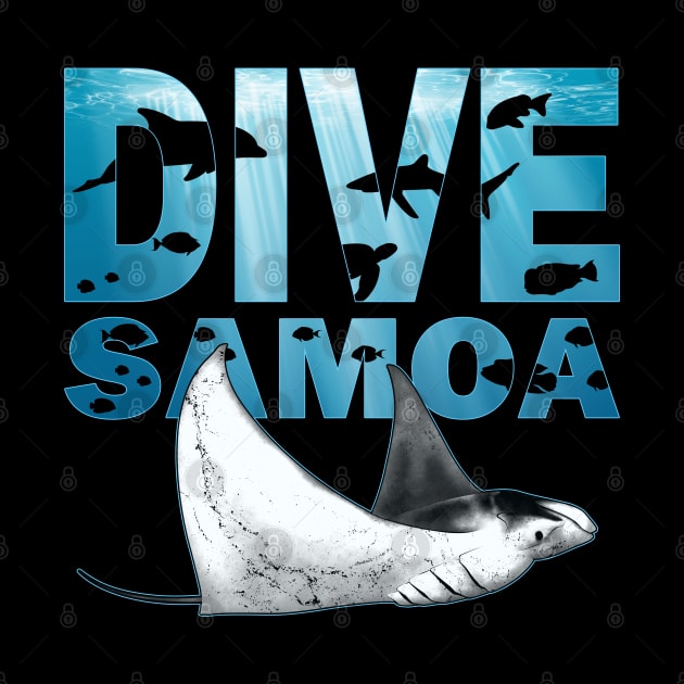 Giant Manta Ray Dive Samoa by NicGrayTees