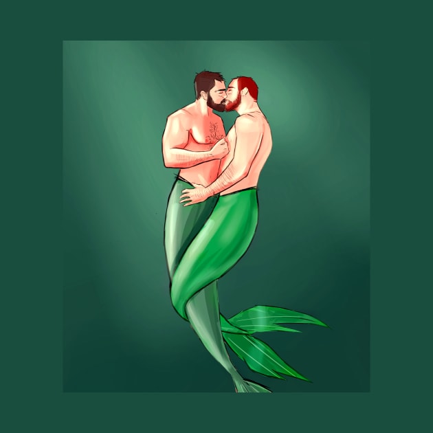 Merman's Kiss by leosketches9