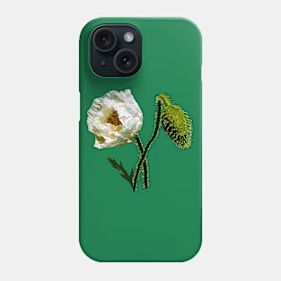 White Poppy Phone Case