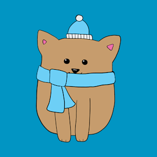 Kitty in Scarf and Hat T-Shirt