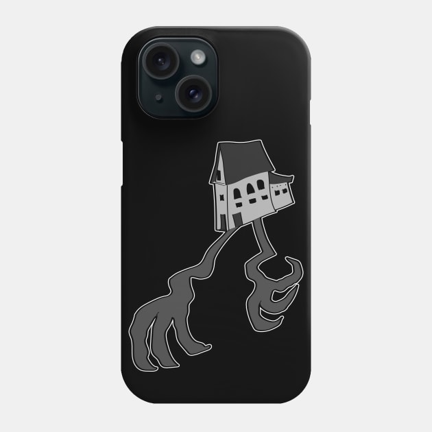 baba yaga house b&w Phone Case by Slavstuff