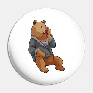 Bear as Secretary with Phone Pin